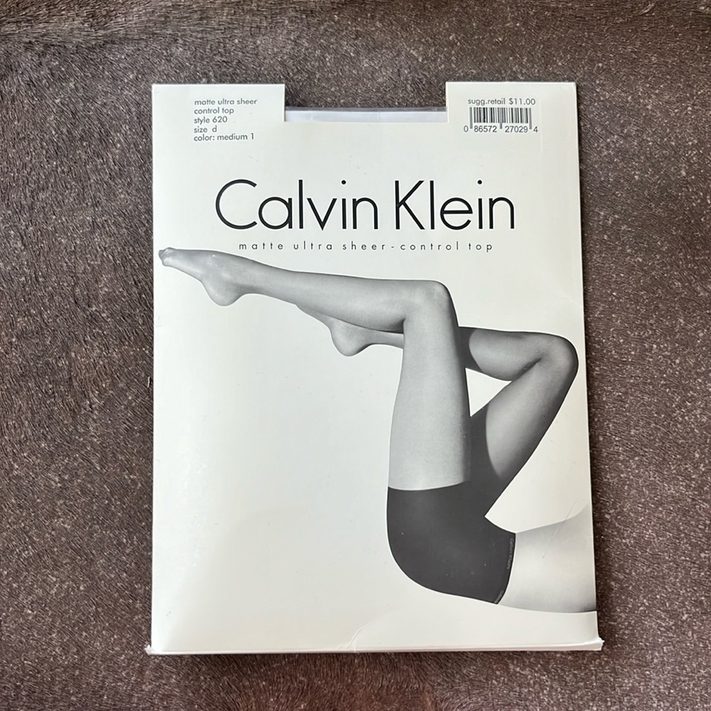 Calvin Klein Matte Ultra Sheer Control Top Tights Pantyhose Medium 1 C
